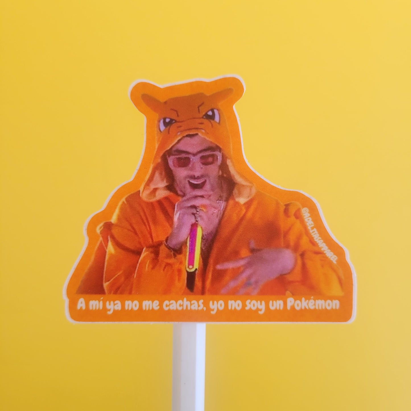Bad Bunny yo no soy un pokemon lyrics vinyl sticker