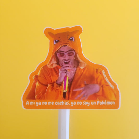 Bad Bunny yo no soy un pokemon lyrics vinyl sticker