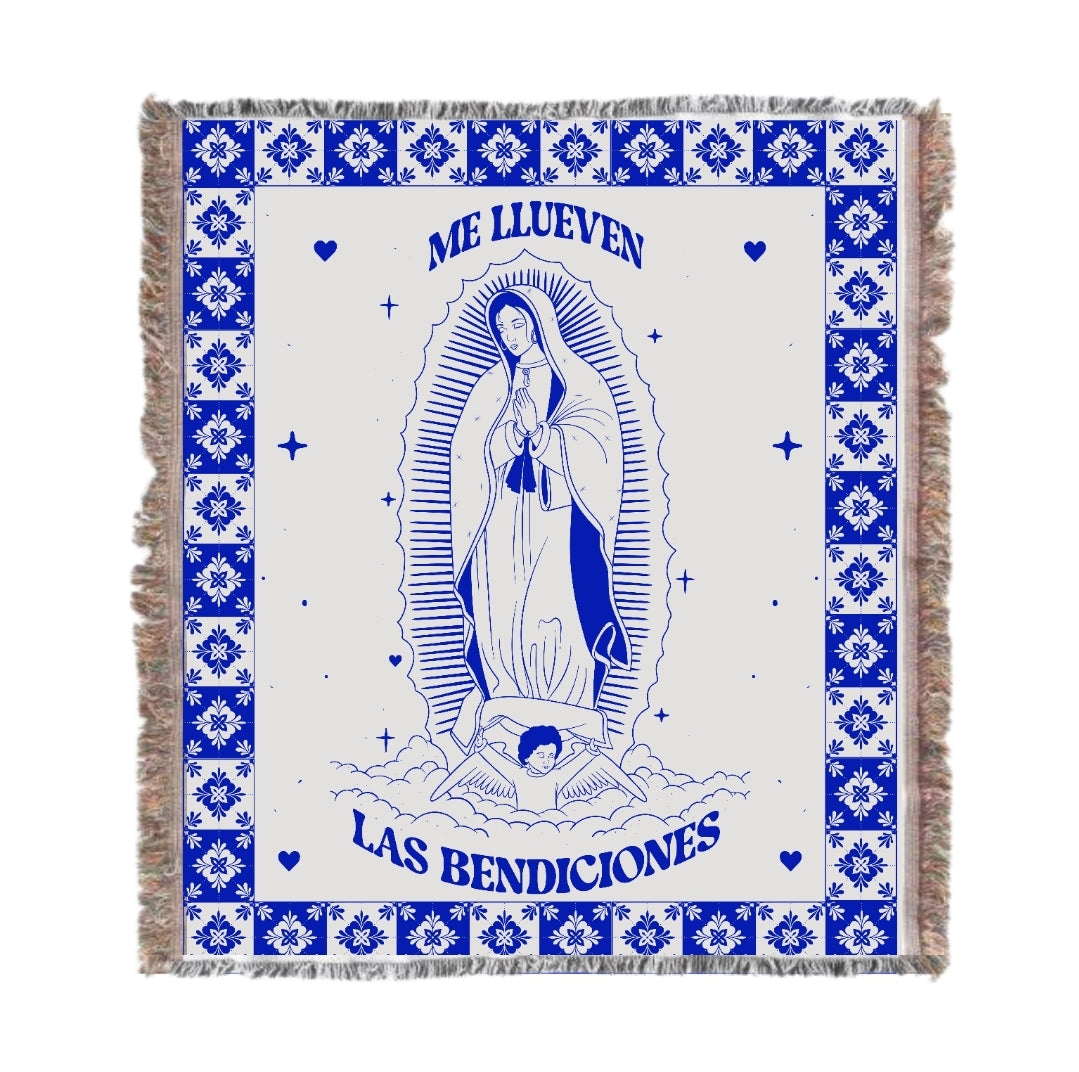 Me Llueven Las Bendiciones Woven Blanket