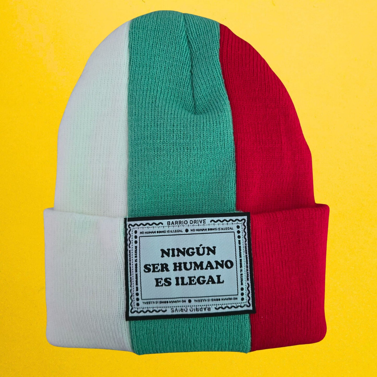Ningun Ser Humano Es Ilegal Split Beanie