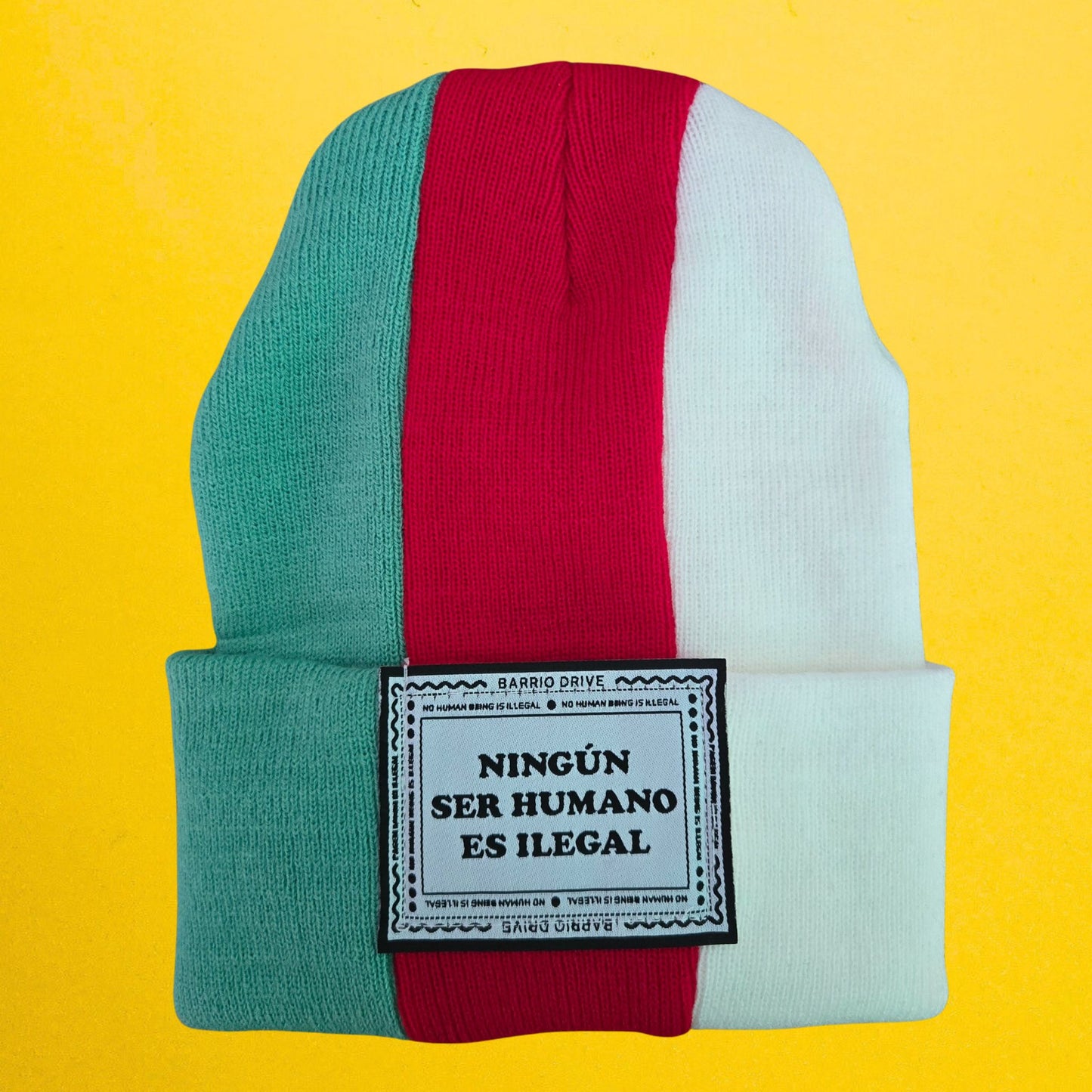 Ningun Ser Humano Es Ilegal Split Beanie
