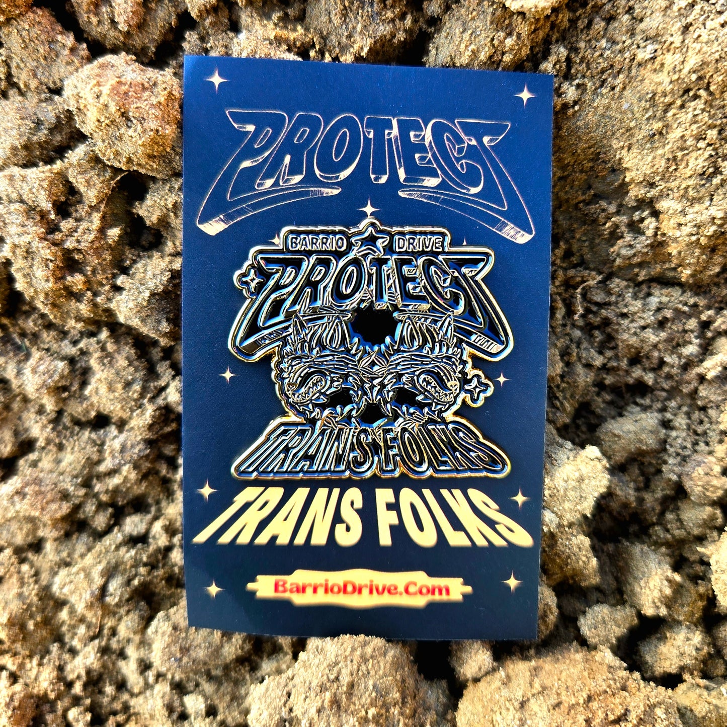 Protect Trans Folk Pin