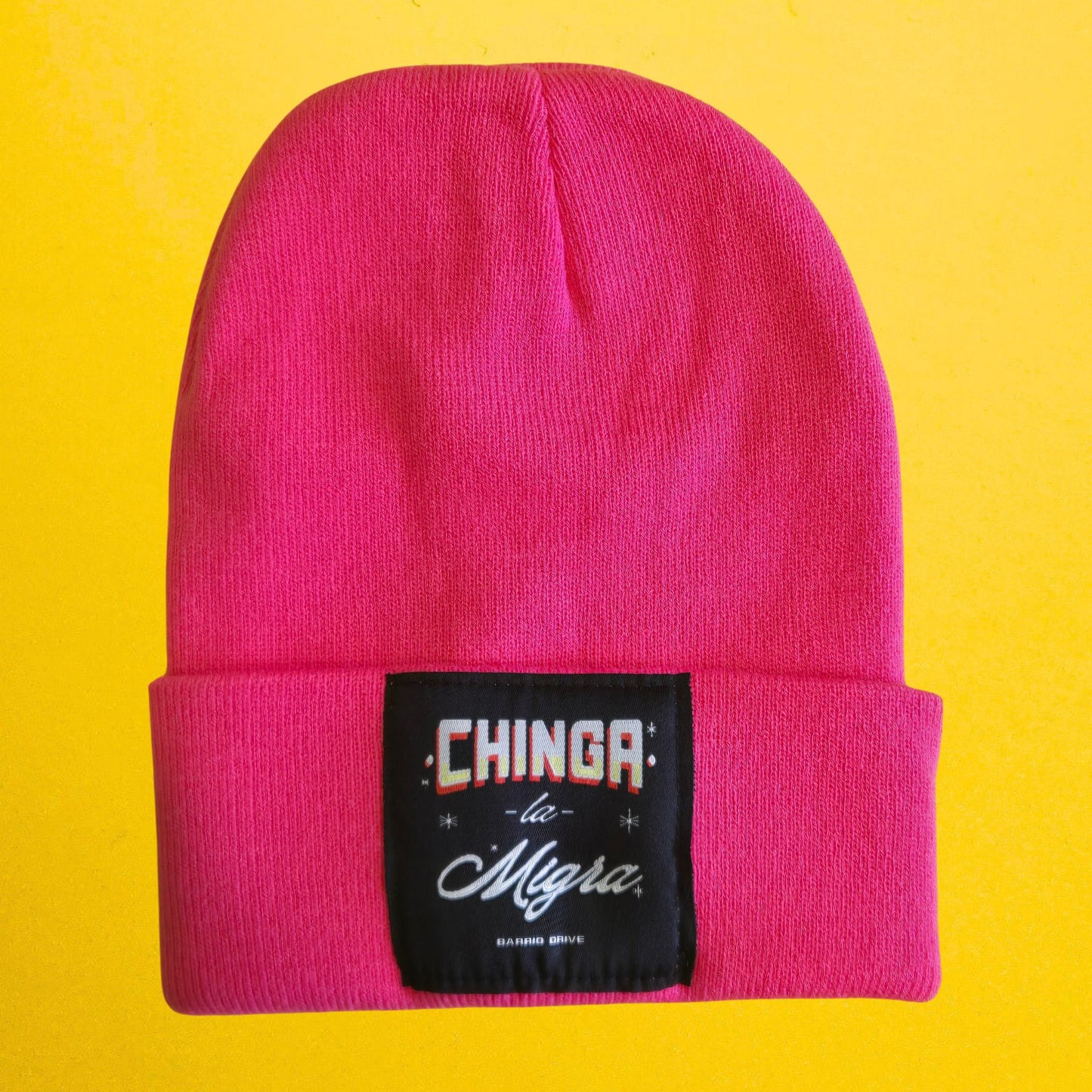 Chinga La Migra Rotulo Beanie