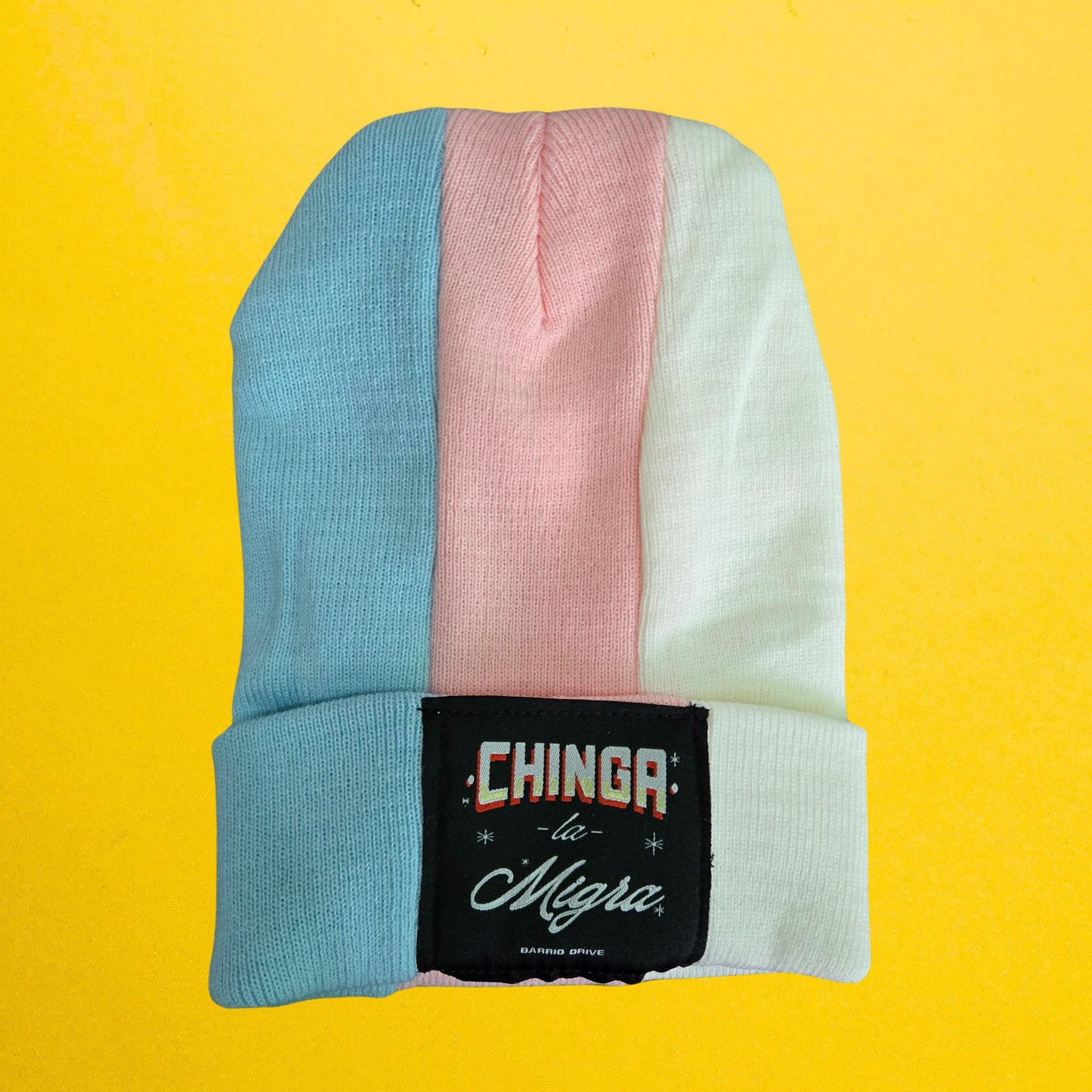 Chinga La Migra Rotulo Split Beanie