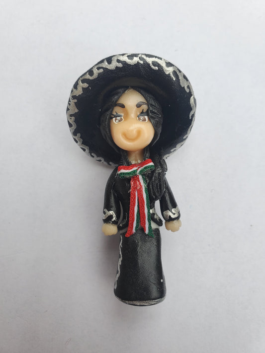 Charrita Key chain-black and bow only
