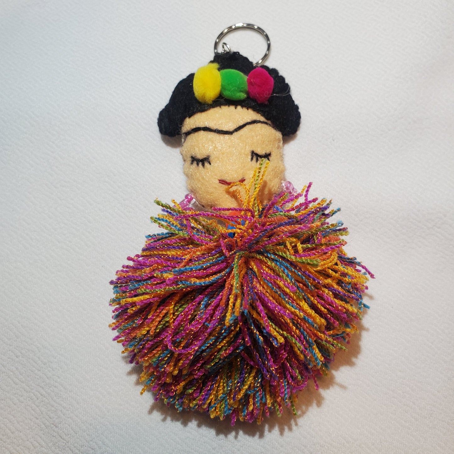 Multicolor Frida Kahlo Tassel Keychain or Tassel for Purse