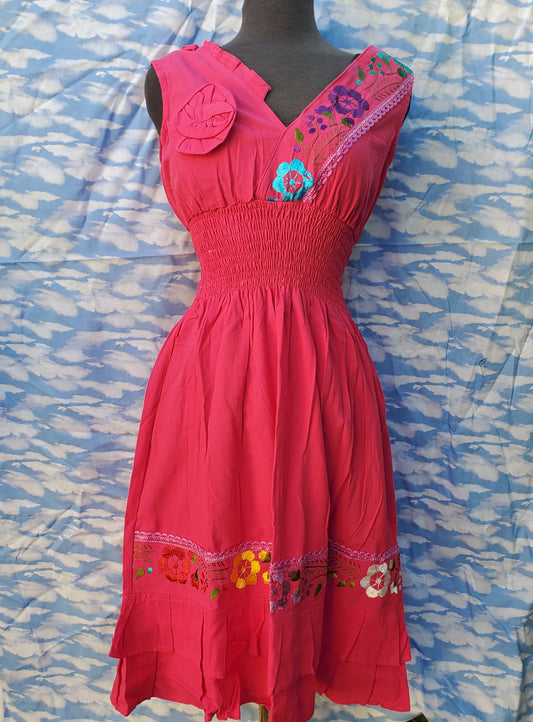 Pink Embroided Dress