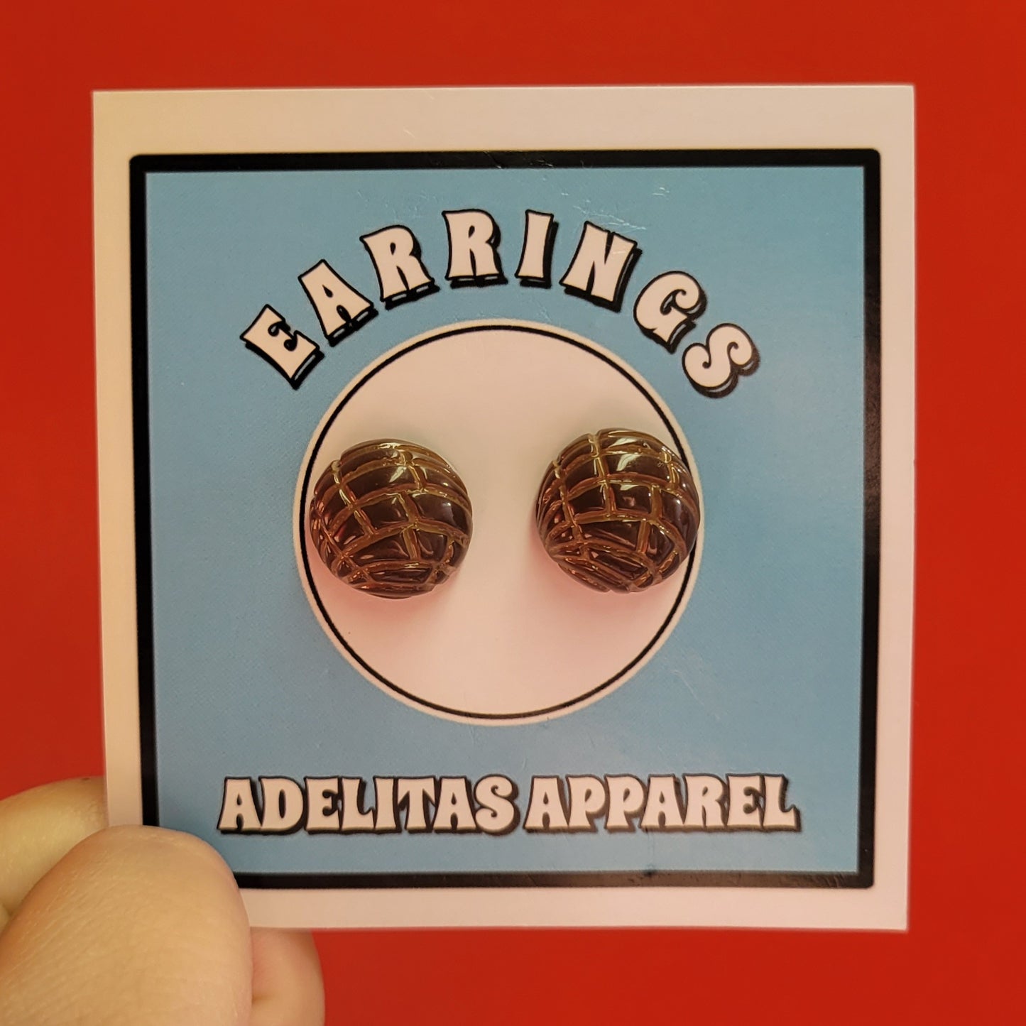 Concha de Chocolate Pan Dulce stud earrings