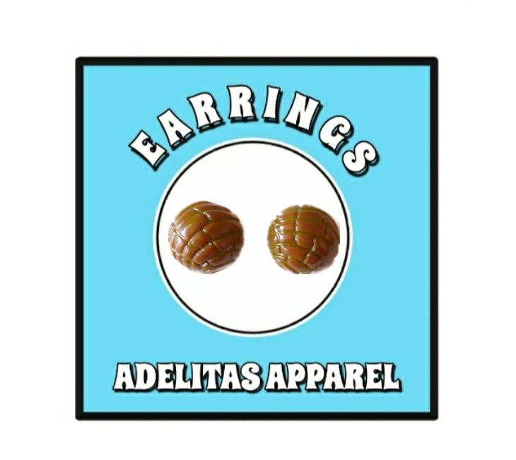 Concha de Chocolate Pan Dulce stud earrings
