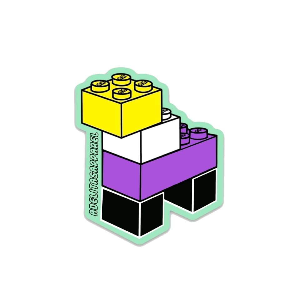 Lego Discrete PRIDE Sticker