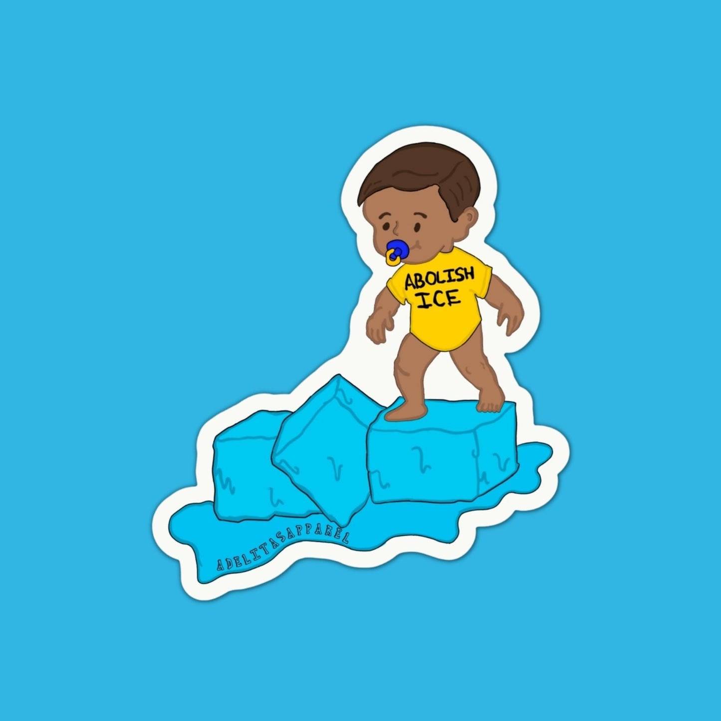 Abolish ICE Baby Leopoldo Sticker
