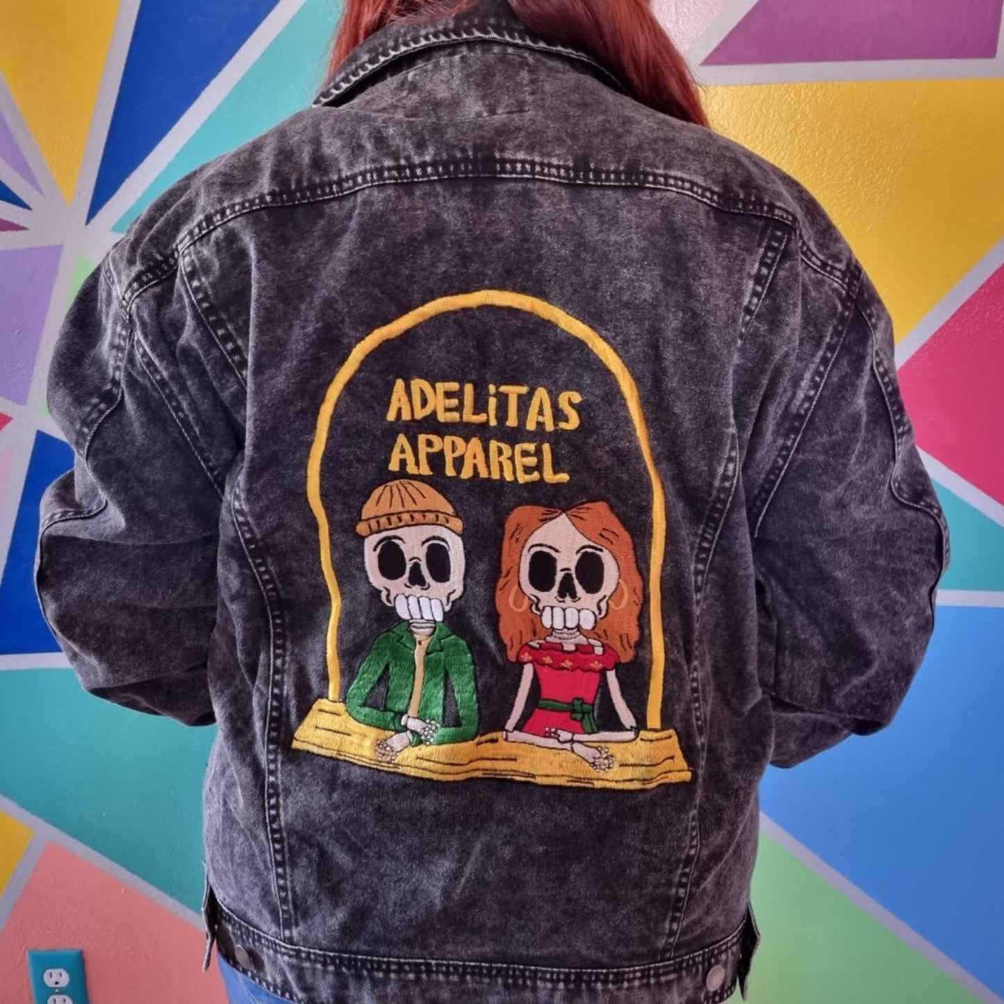 Adelitas Denim Black Acid Wash Jacket