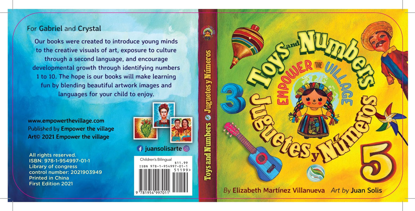 Toys and Numbers book/Juguetes y Numeros libro