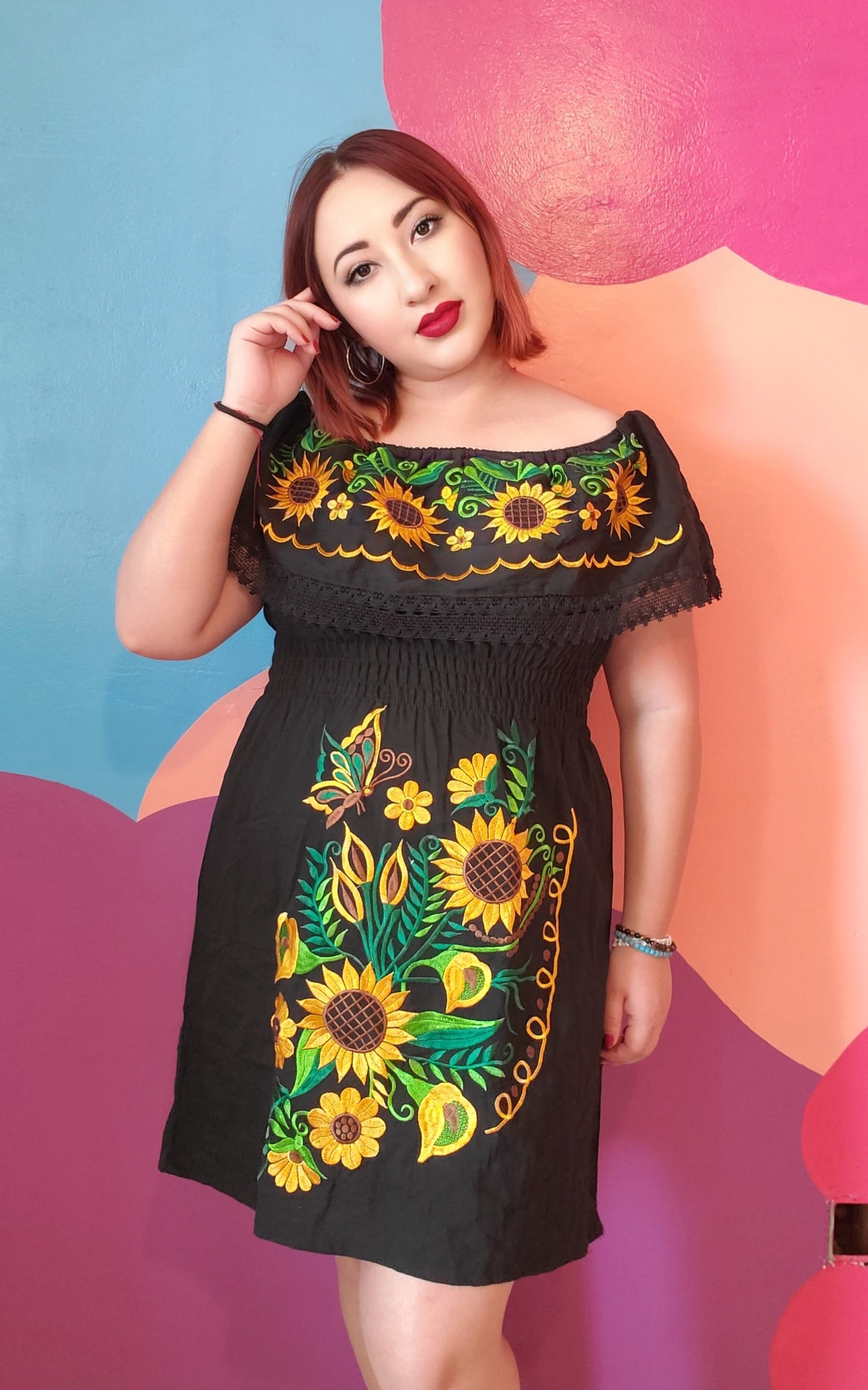 Sunflower Embroidered dress