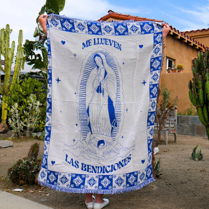 Me Llueven Las Bendiciones Woven Blanket