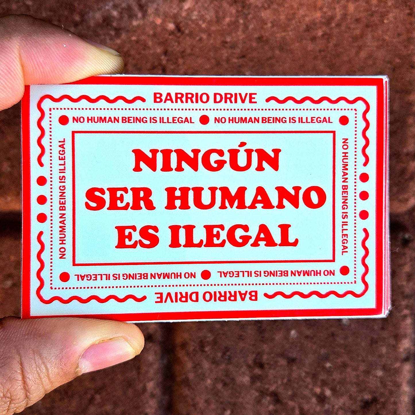 Ningún Ser Humano Es Ilegal sticker