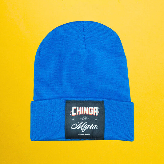 Chinga La Migra Rotulo Beanie
