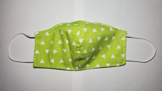 Green triangles face mask