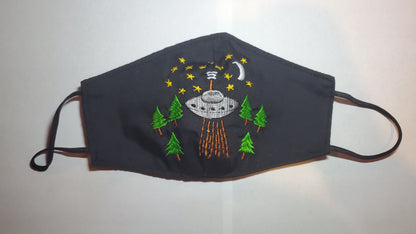 Embroided UFO camp face mask