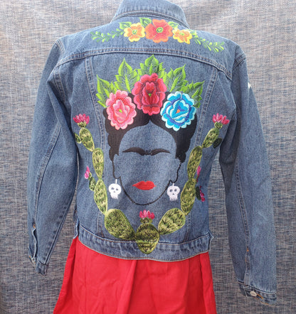 Frida con nopal Jean Jacket
