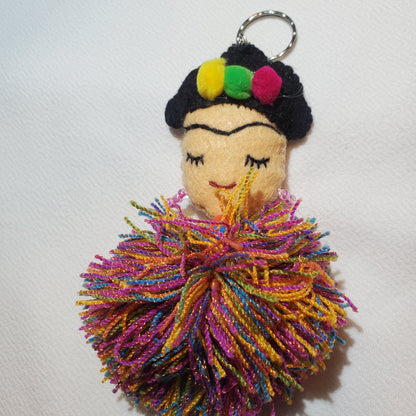 Multicolor Frida Kahlo Tassel Keychain or Tassel for Purse