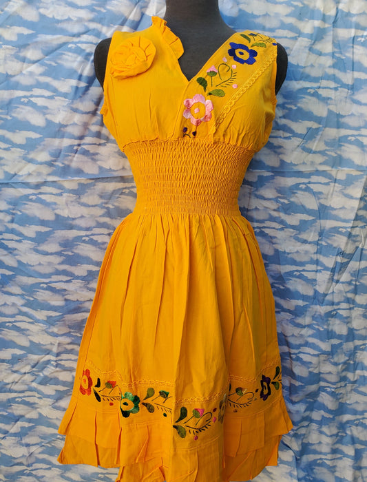 Yellow Embroided Dress