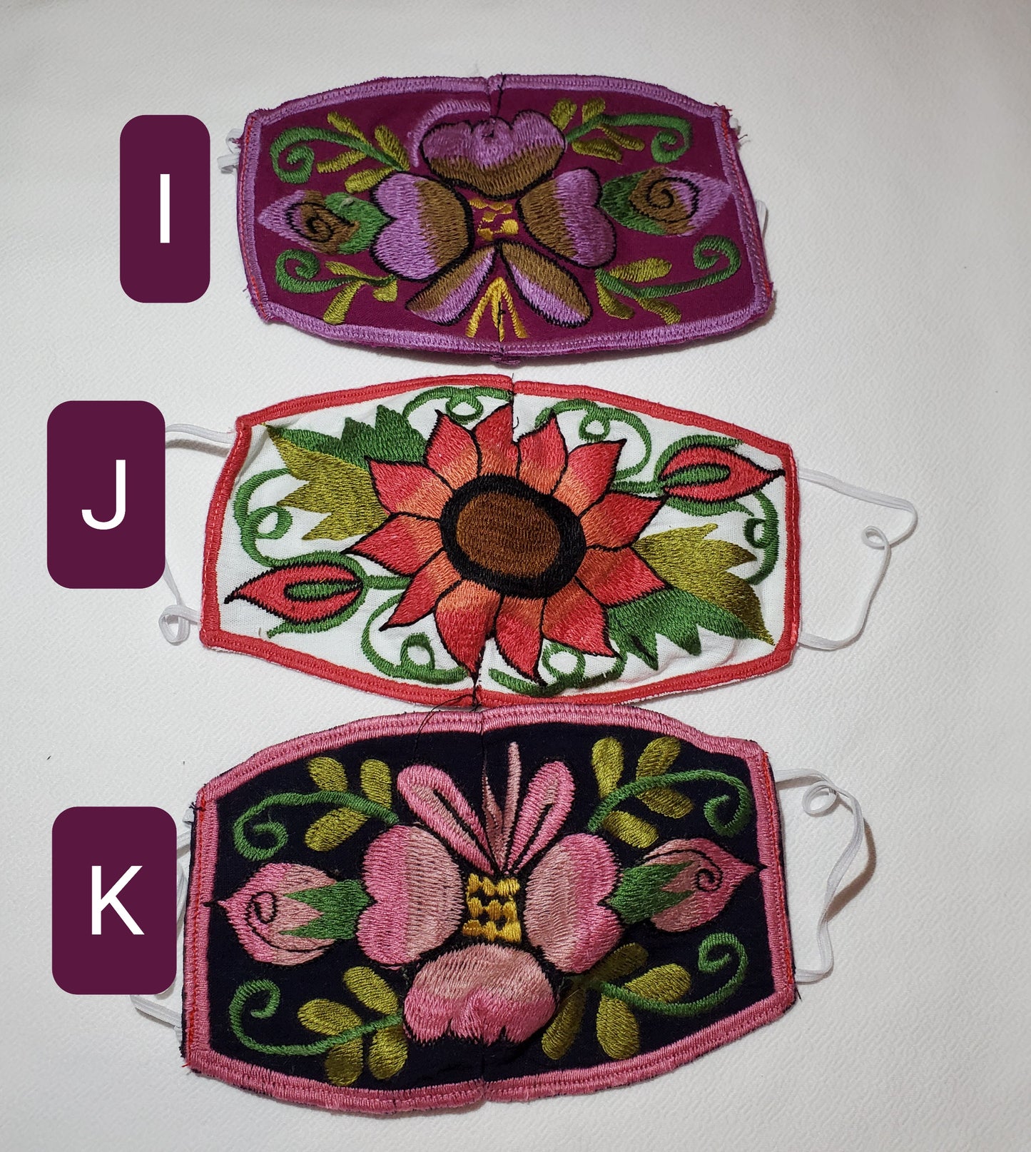 Embroided Floral Face masks