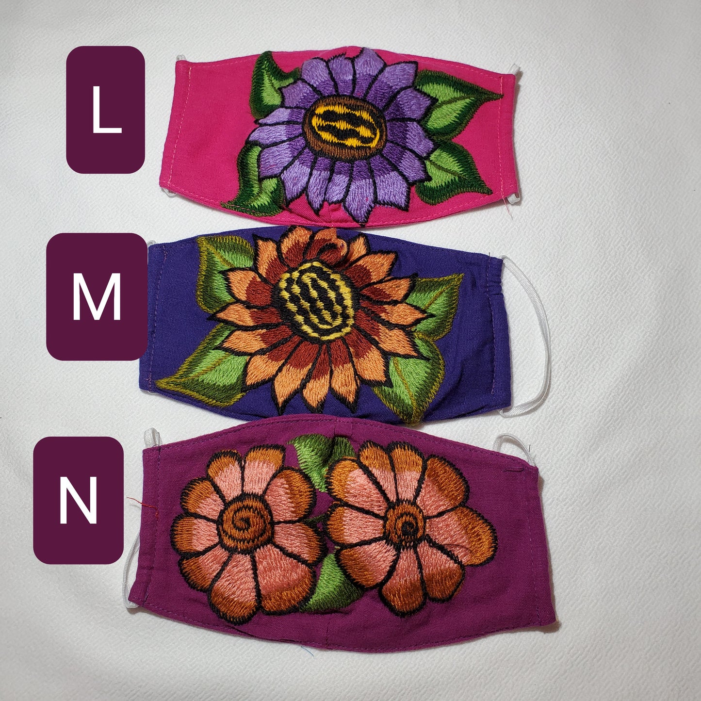 Embroided Floral Face masks