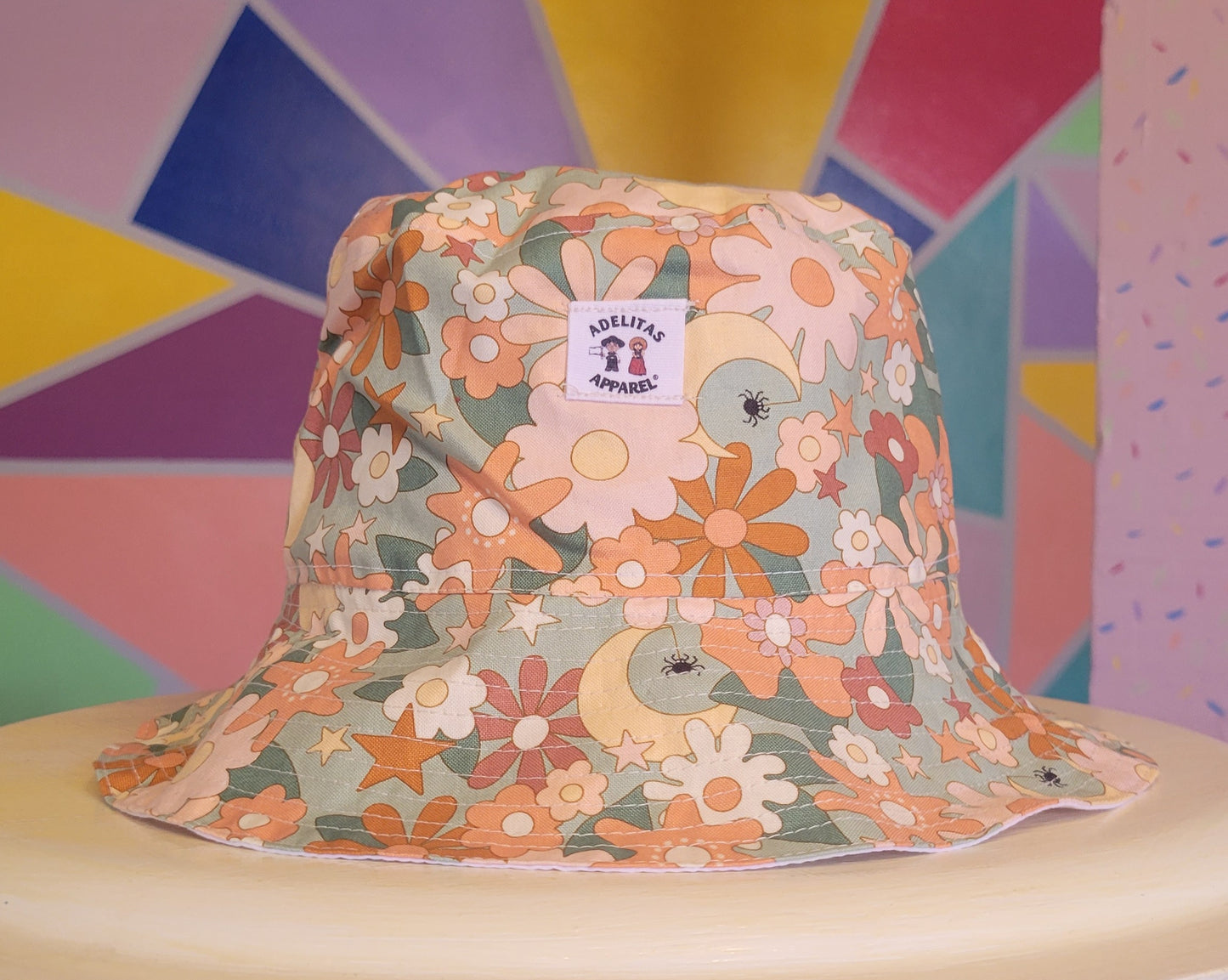 Retro Floral Print Bucket Hat