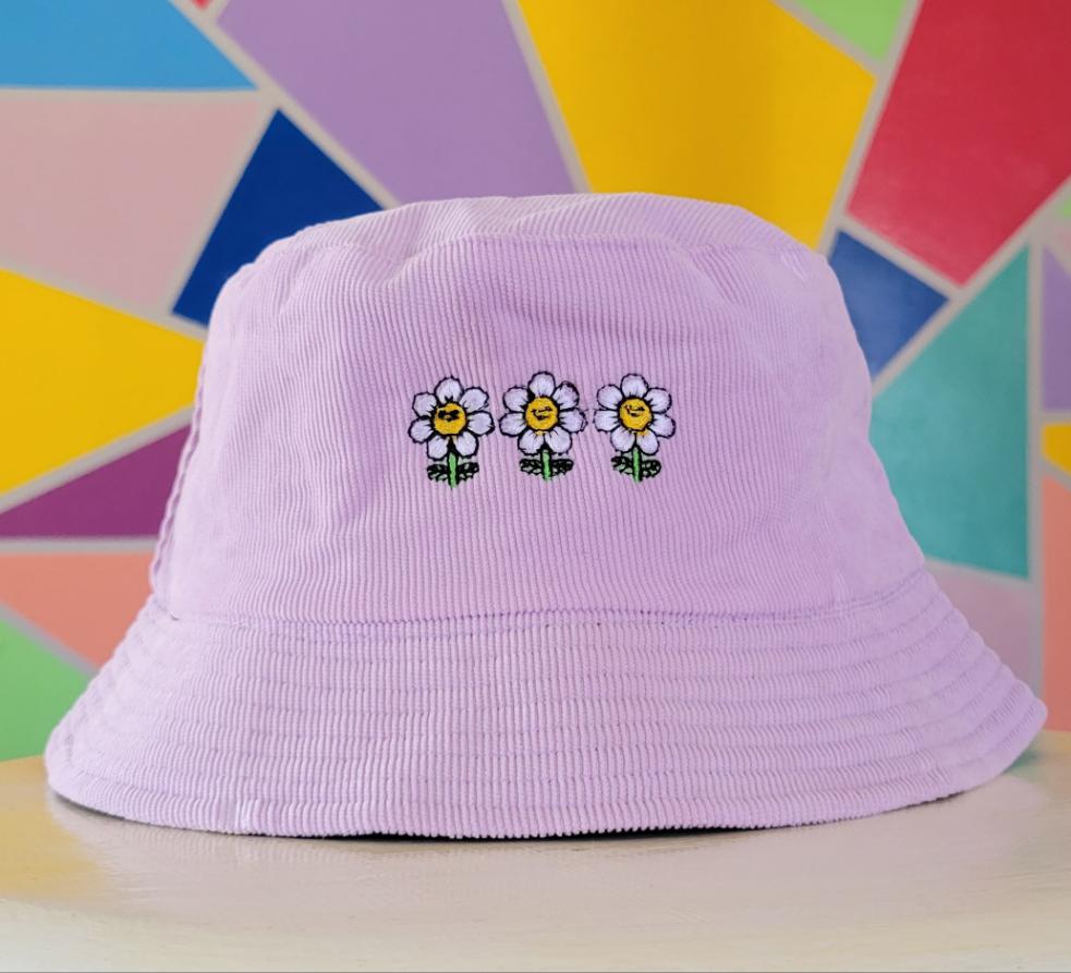 Plantitas Flower Friends Embroidered Bucket Hat