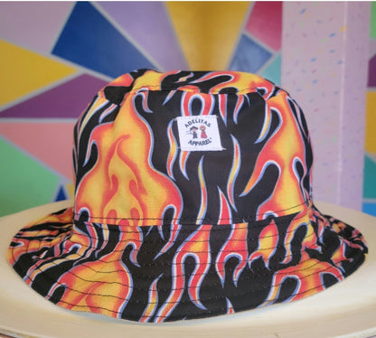 Flames Fire Bucket Hat