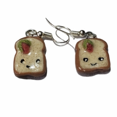 Panesito sandwich strawberry bread Earrings