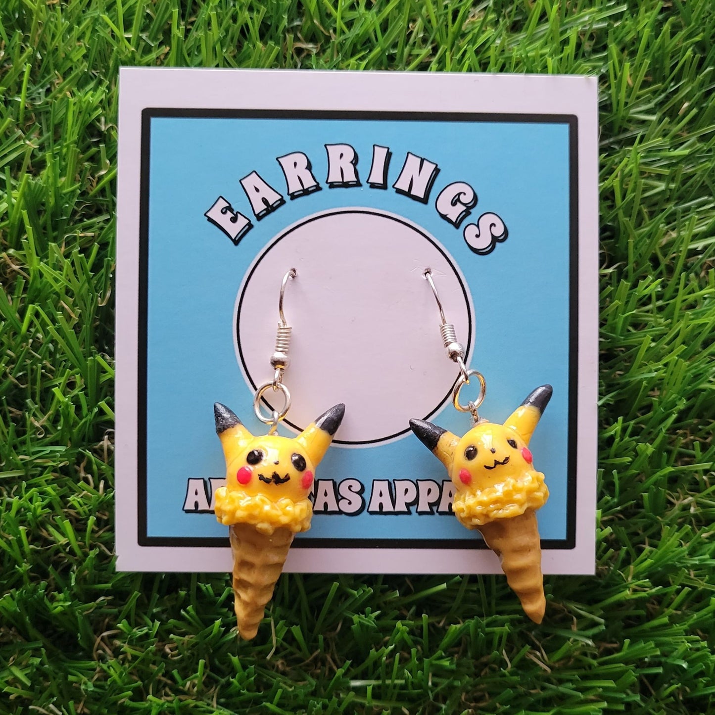 Pikachu Inspired Ice Cream Earrings