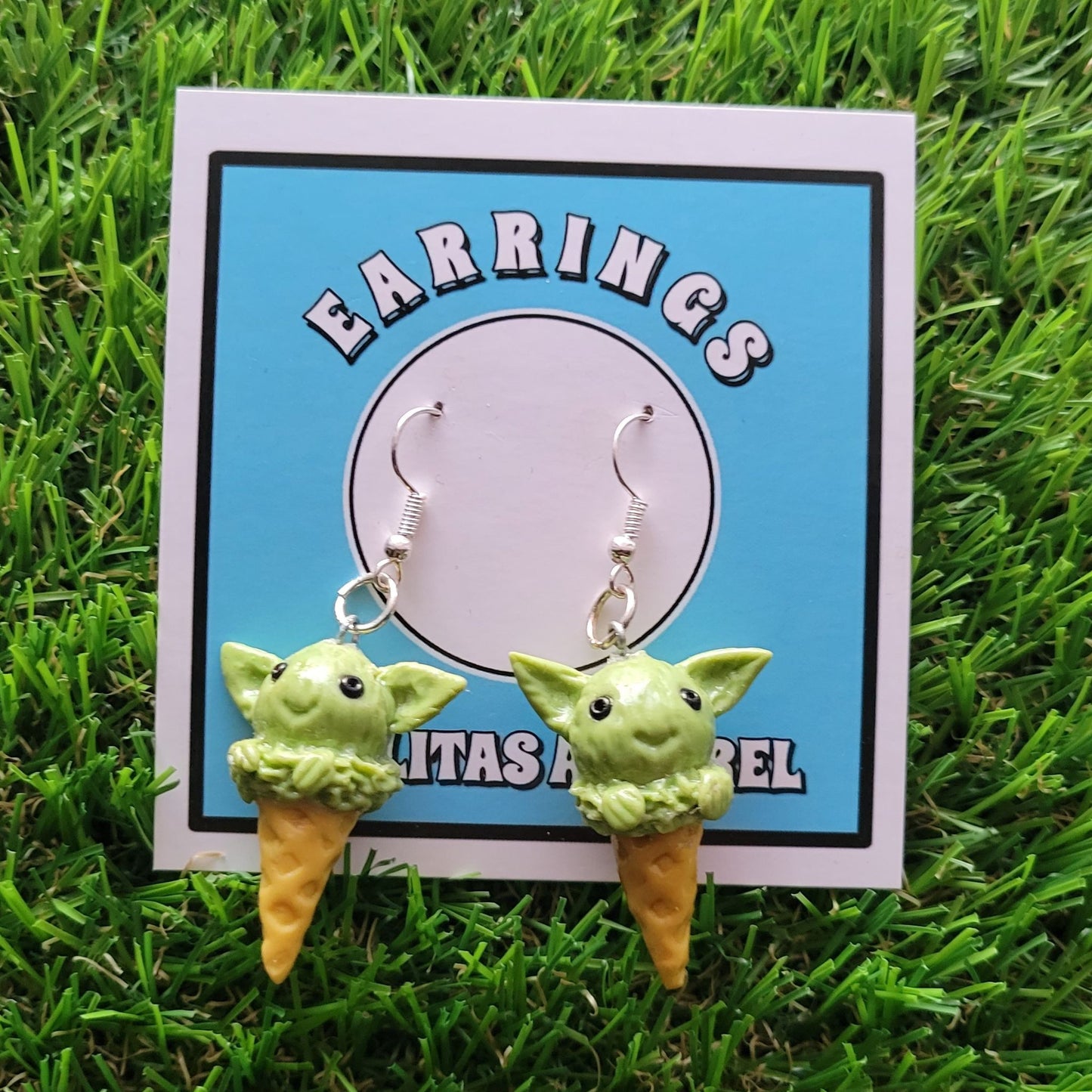 Yoda Inspired Ice Cream Earrings
