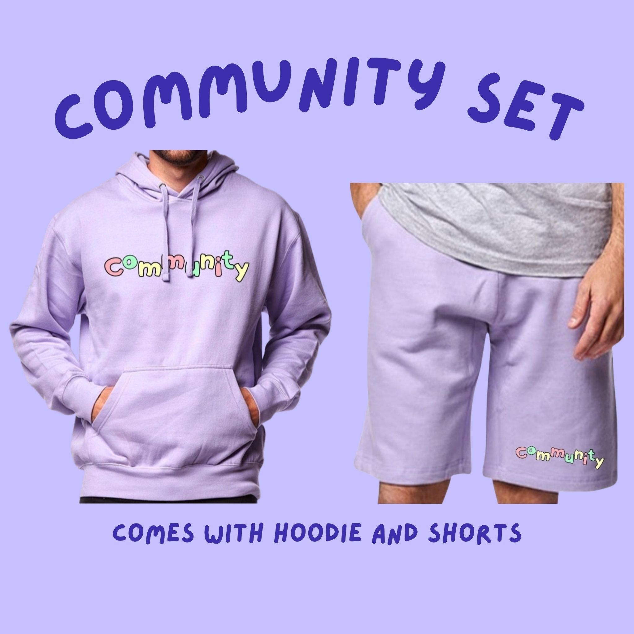 Community Hoodie Short Set